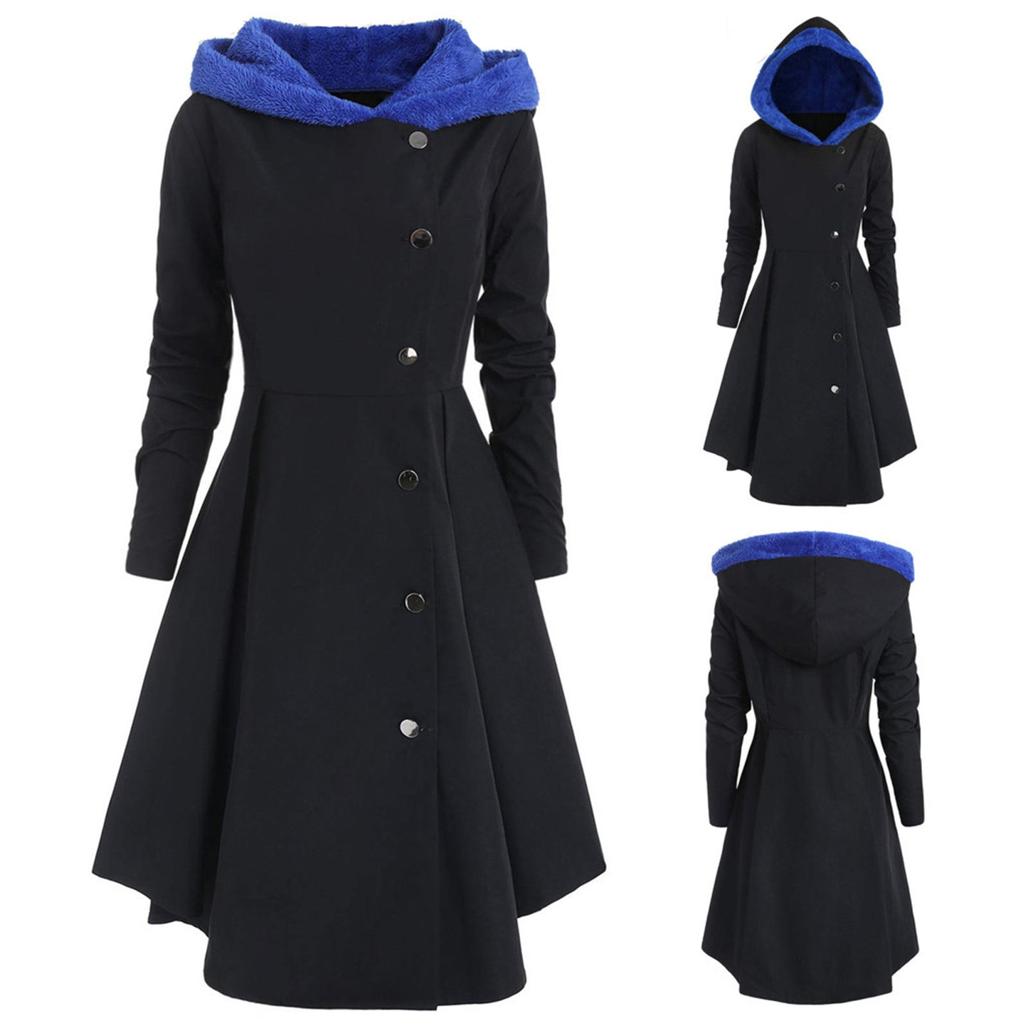 Bombshell Christmas Trench Women's Long Hooded Coat Woman