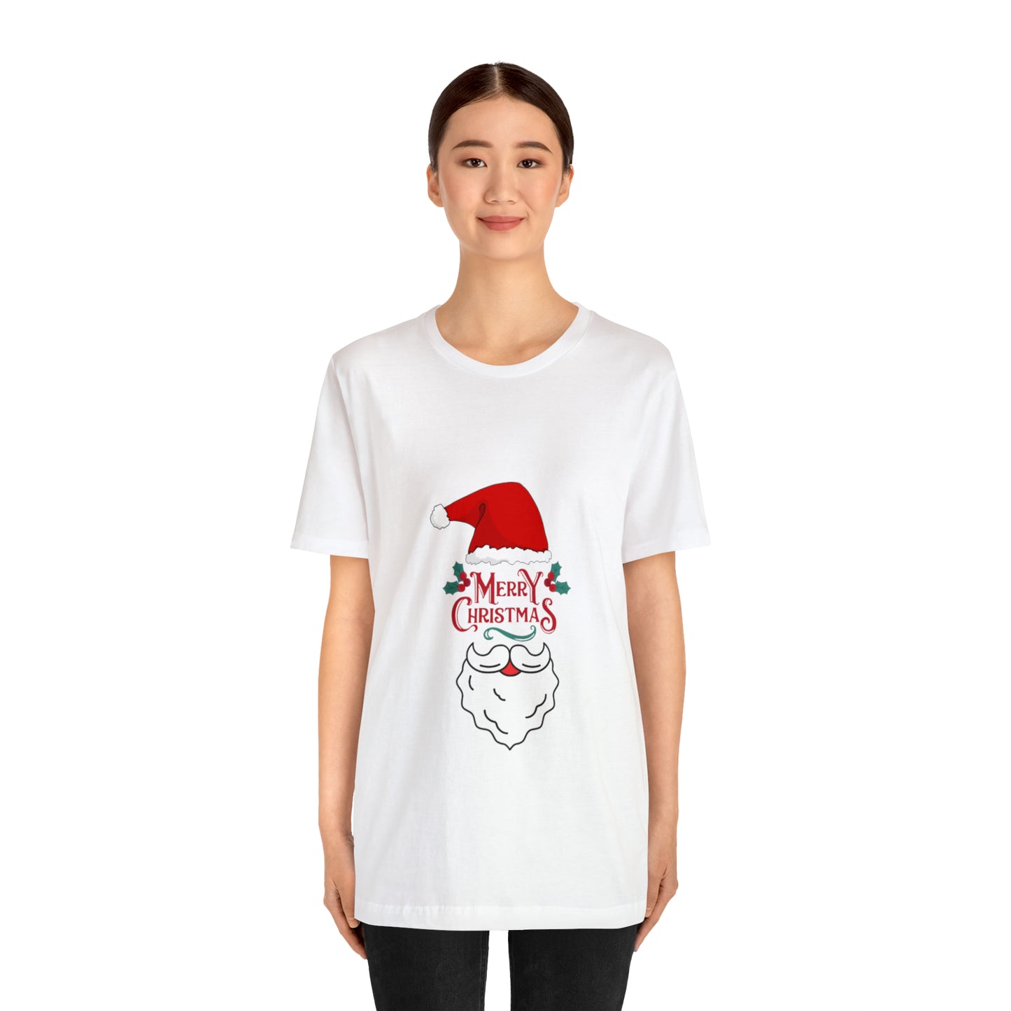 Feliz Navidad Unisex Jersey camiseta de manga corta