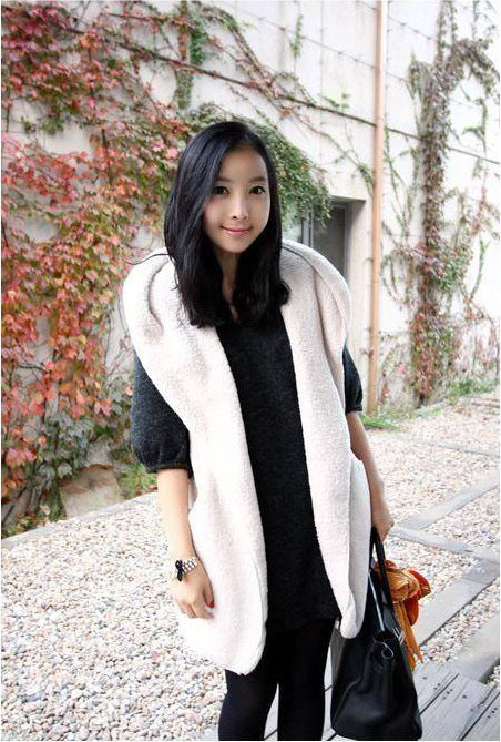 Medium-length Plush Jacket With Lamb-like Wool Warm Plus Size Vest