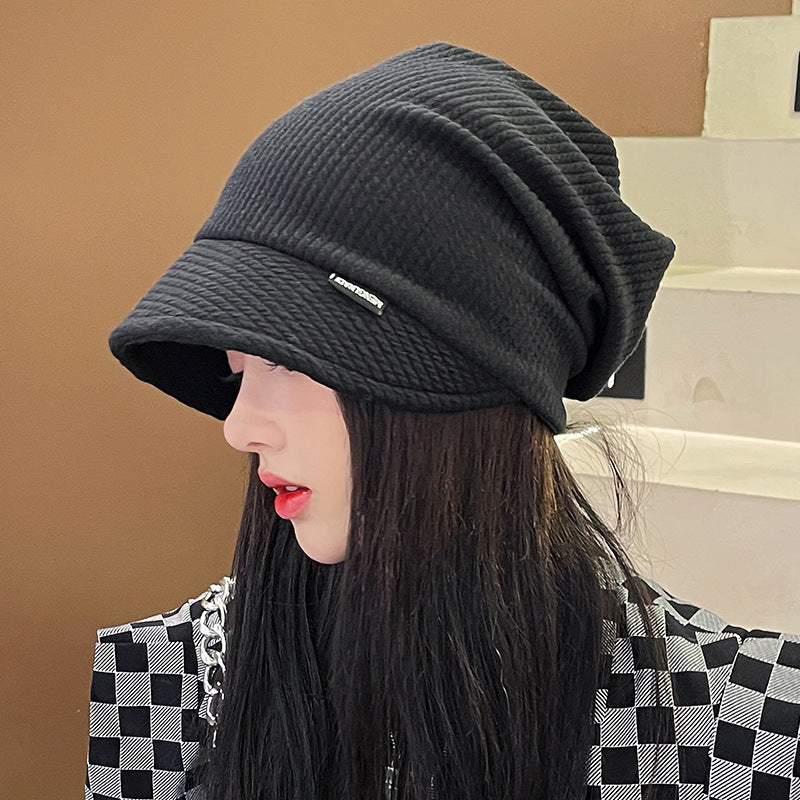 Gorro tipo jersey adelgazante de moda cálida a juego