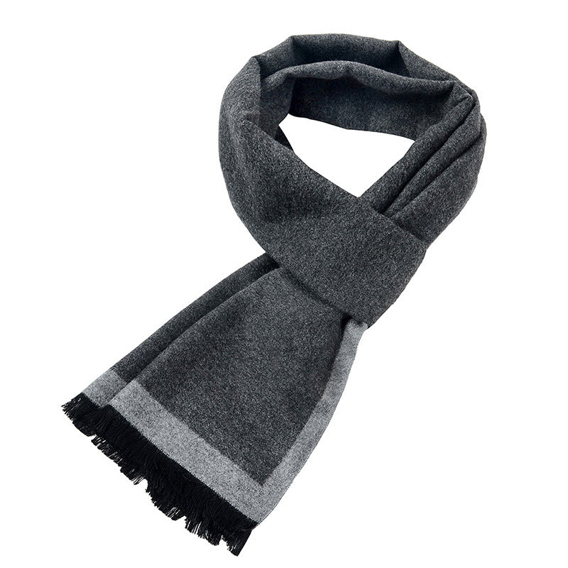 Men's Fashion Simple Brushed Warm Scarf