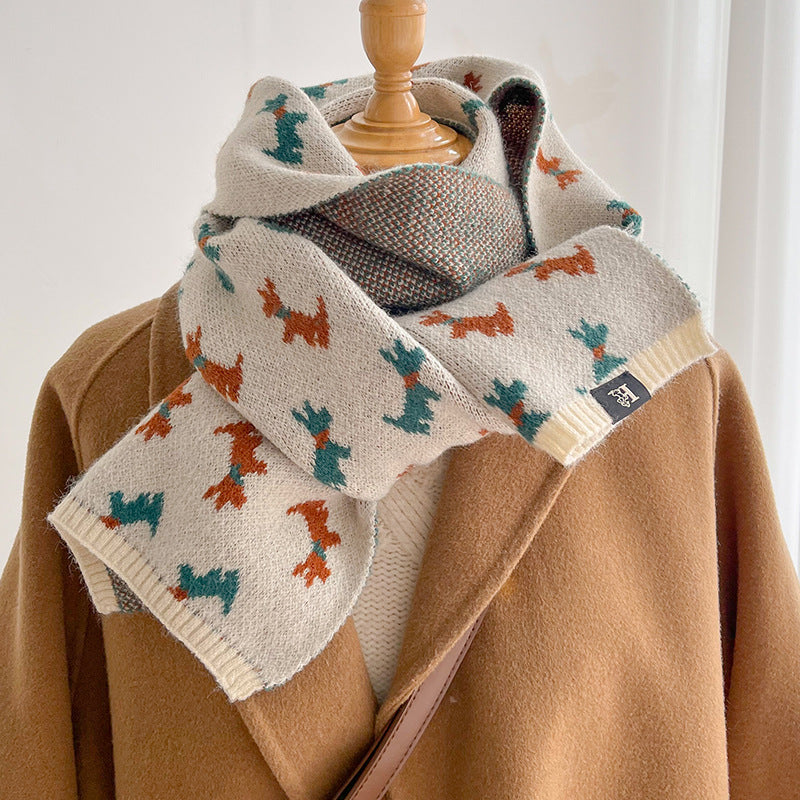 New Style Knitting Warm Scarf Female Elk Christmas