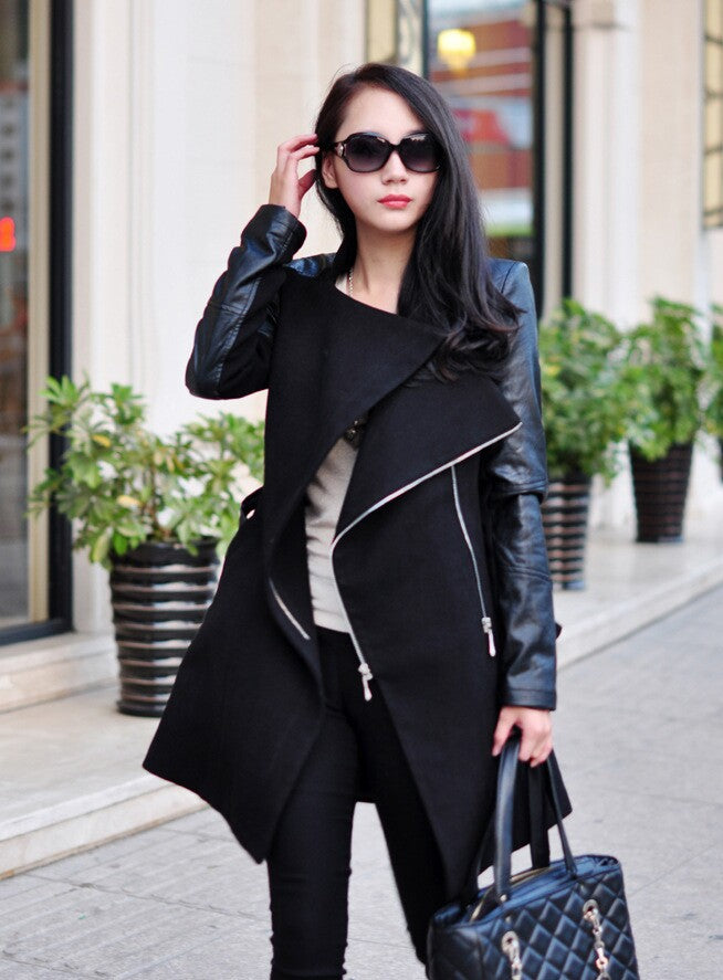 European and American new style woolen coat women