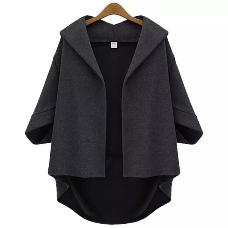 Ladies Fashion Woolen Three-quarter Sleeve Jacket