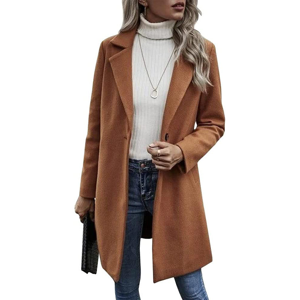 Long Sleeve Loose Tweed Jacket