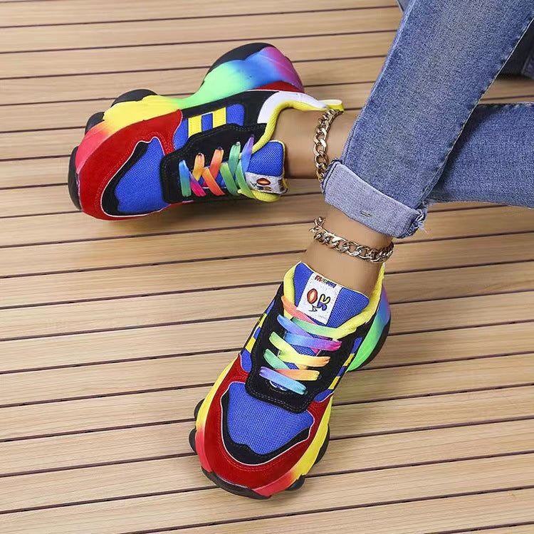 Zapatos de papá de colores de primavera y otoño