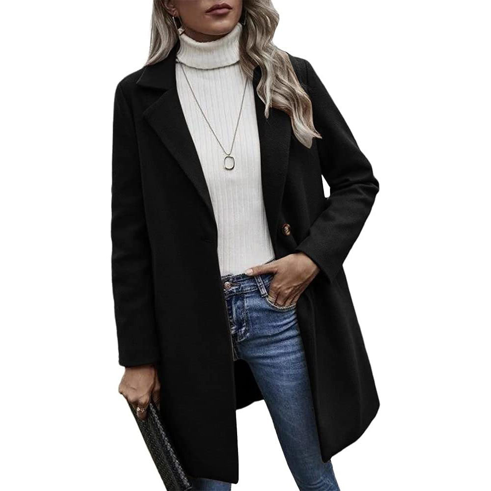 Long Sleeve Loose Tweed Jacket