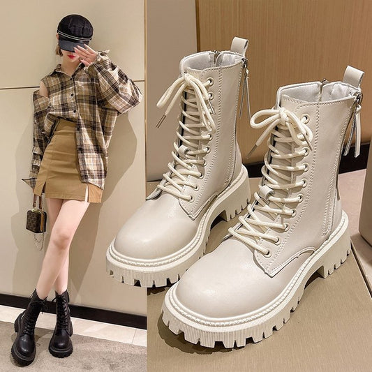 Botas de mujer con plataforma británica