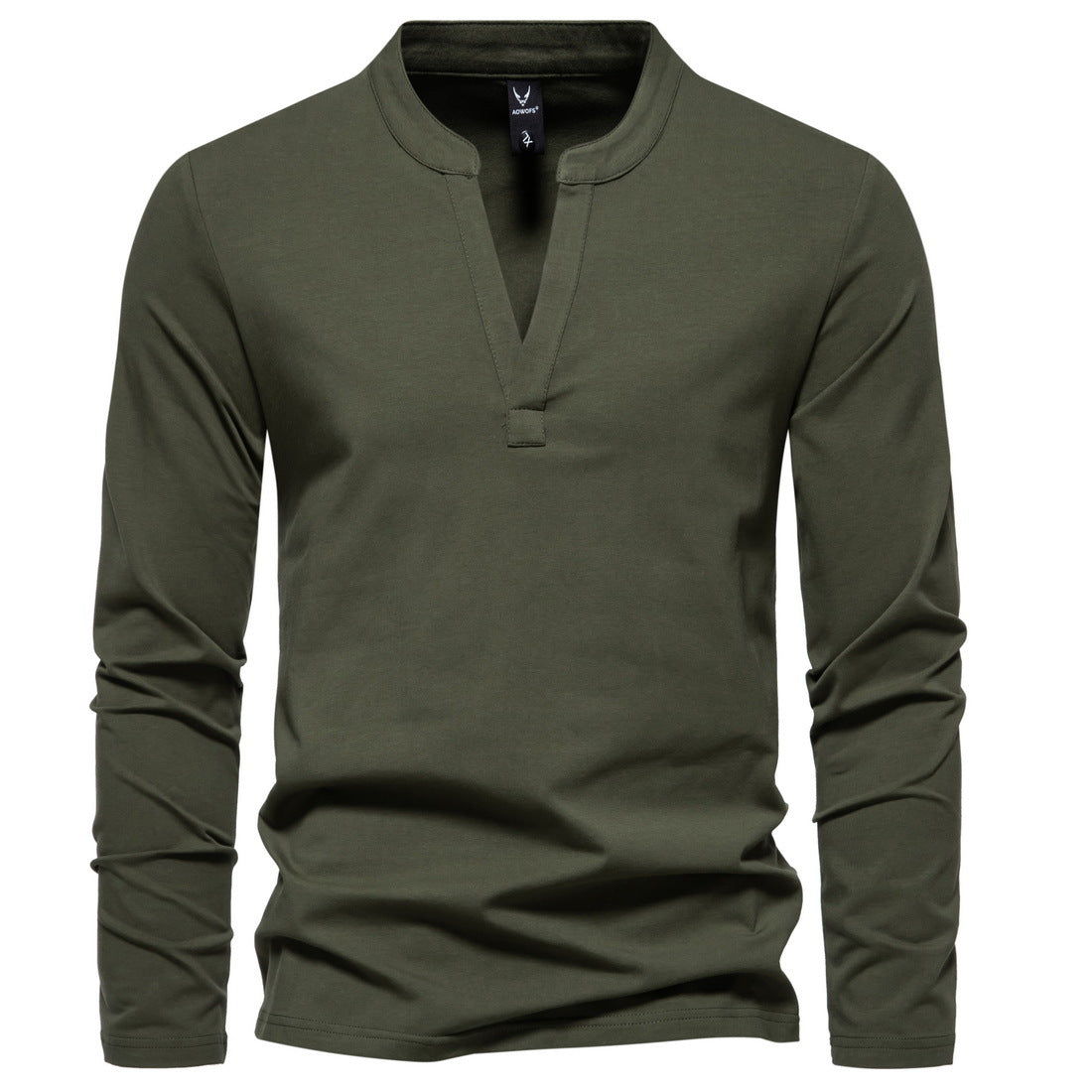 Men's Fashion Stand Collar Long Sleeve T-shirt