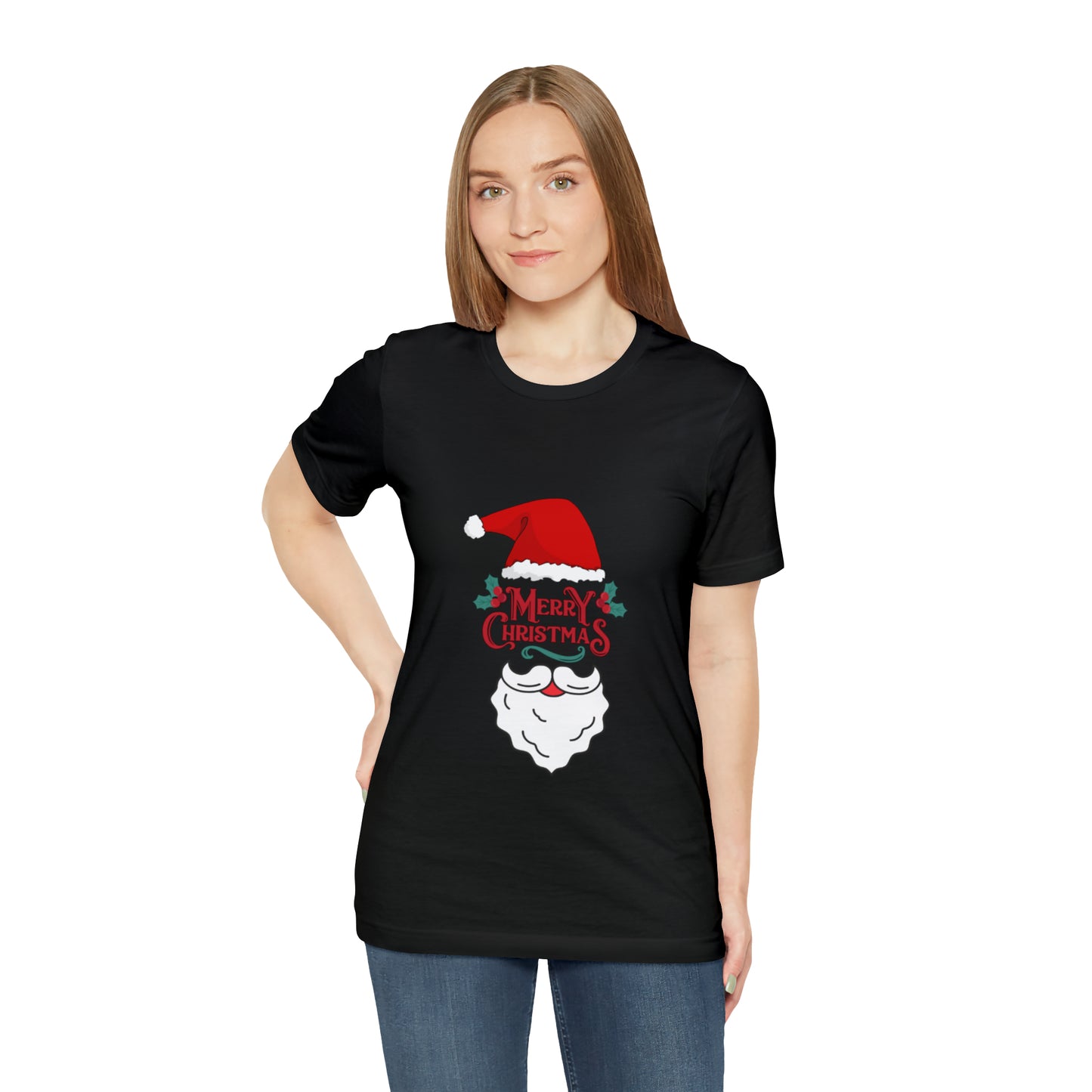 Feliz Navidad Unisex Jersey camiseta de manga corta