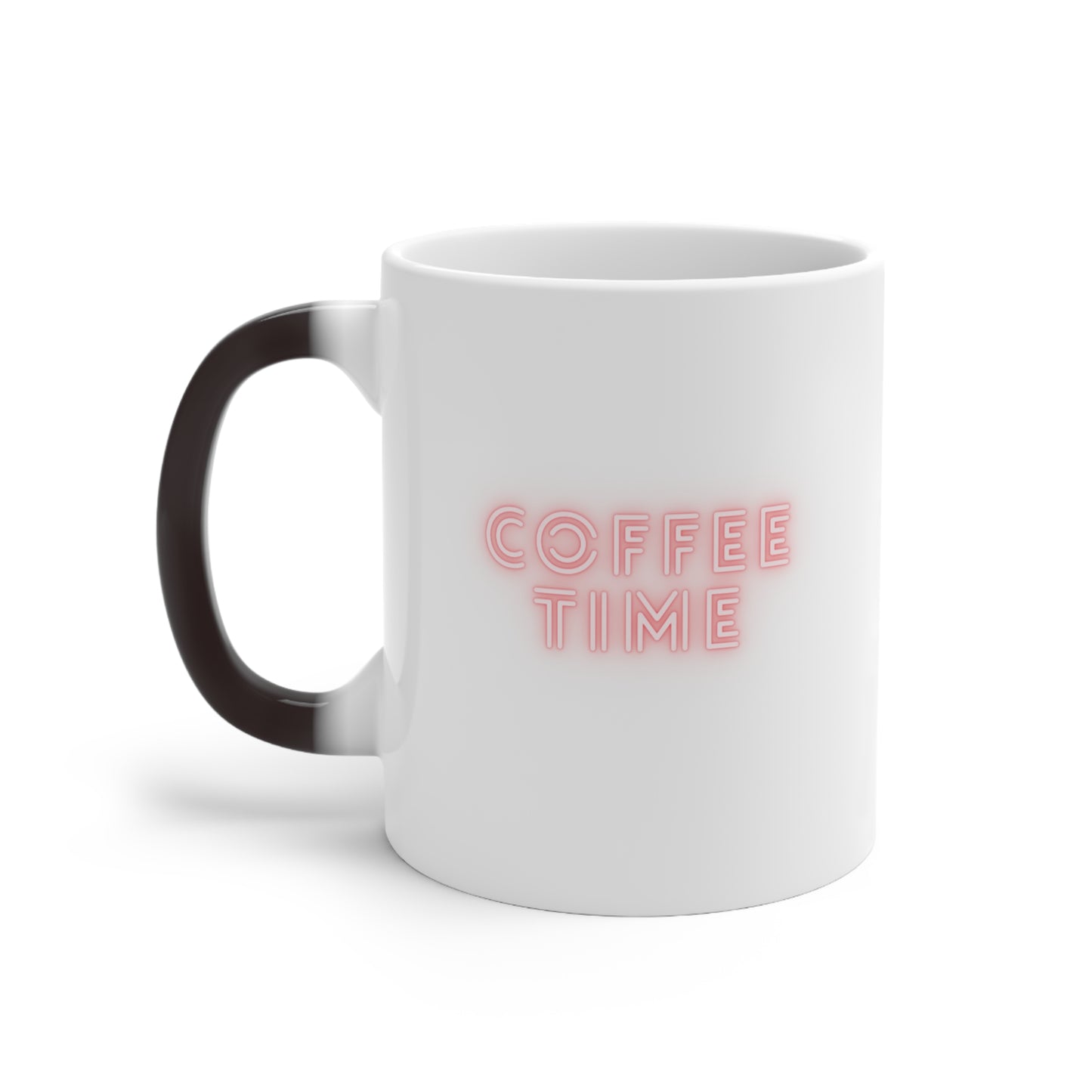 Taza que cambia de color de la hora del café