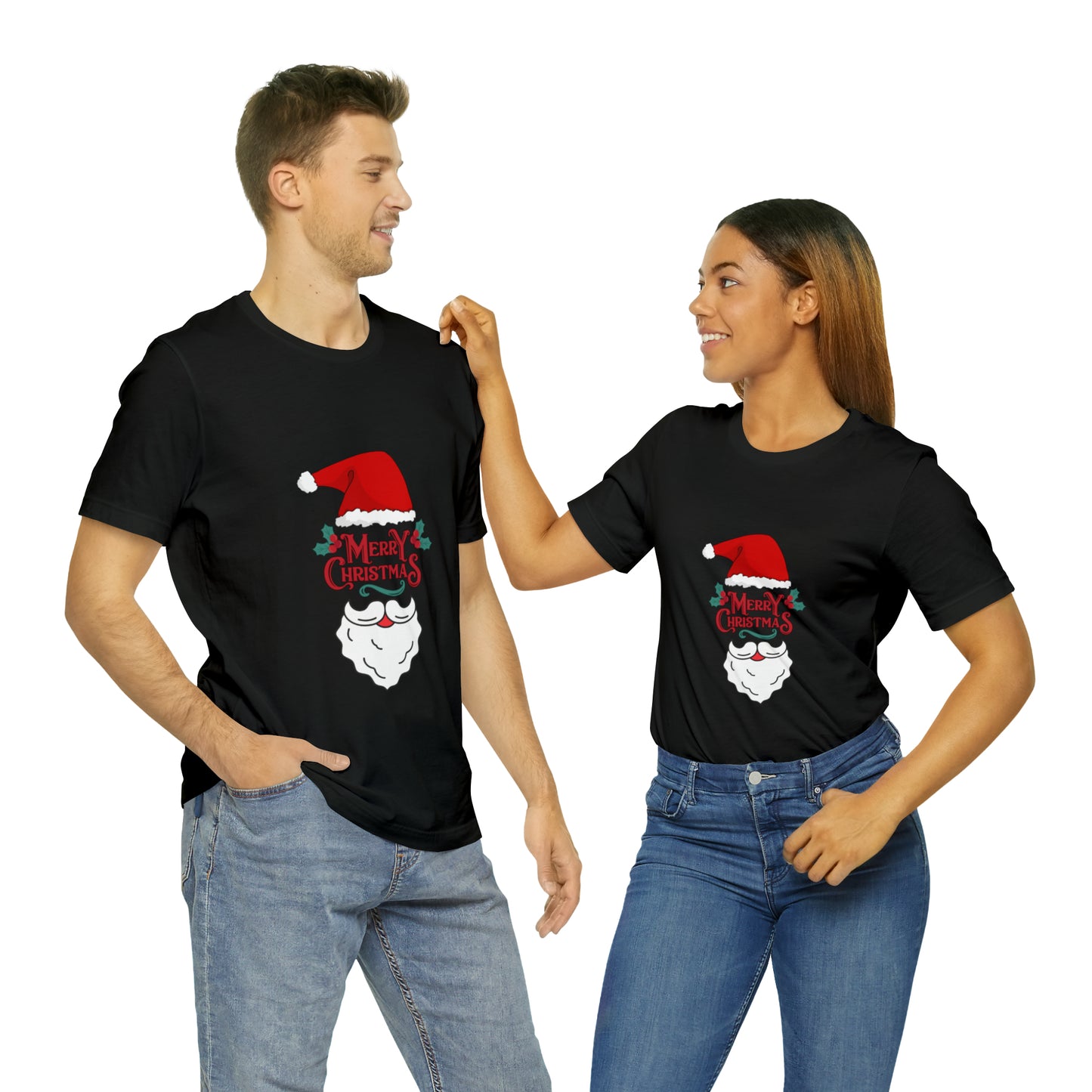 Feliz Navidad Unisex Jersey camiseta de manga corta