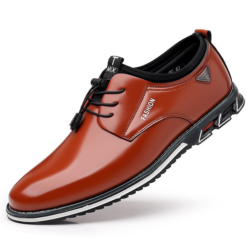 Zapatos de cuero casuales de talla grande para hombre