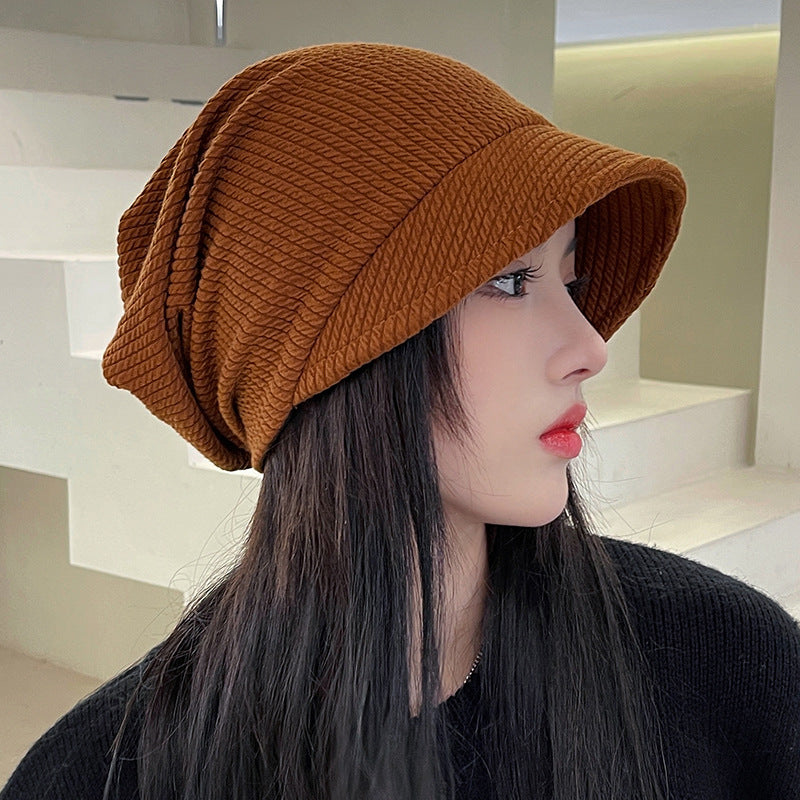 Gorro tipo jersey adelgazante de moda cálida a juego