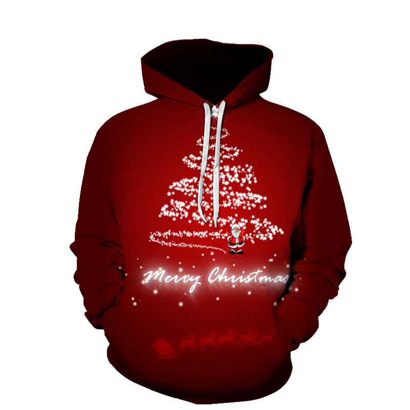 Men's And Women's Fashion Christmas Printed Hoodie