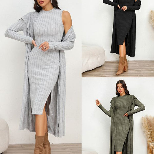 Fashion Long Sleeve Dress Suit