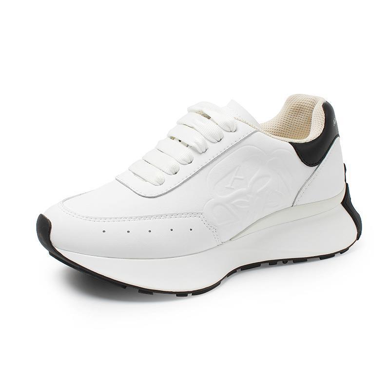 Leather Sports Casual Shoes White Shoes Four Seasons Raise The Bottom Dad Shoes