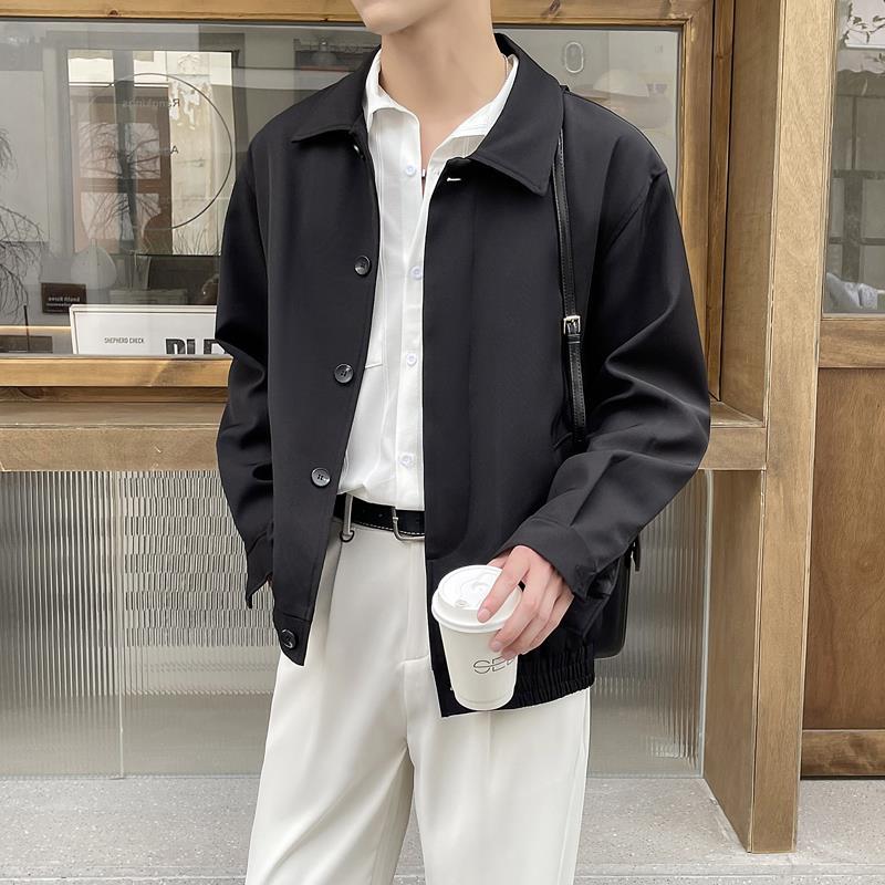 Men's short work jacket casual and minimalist trend