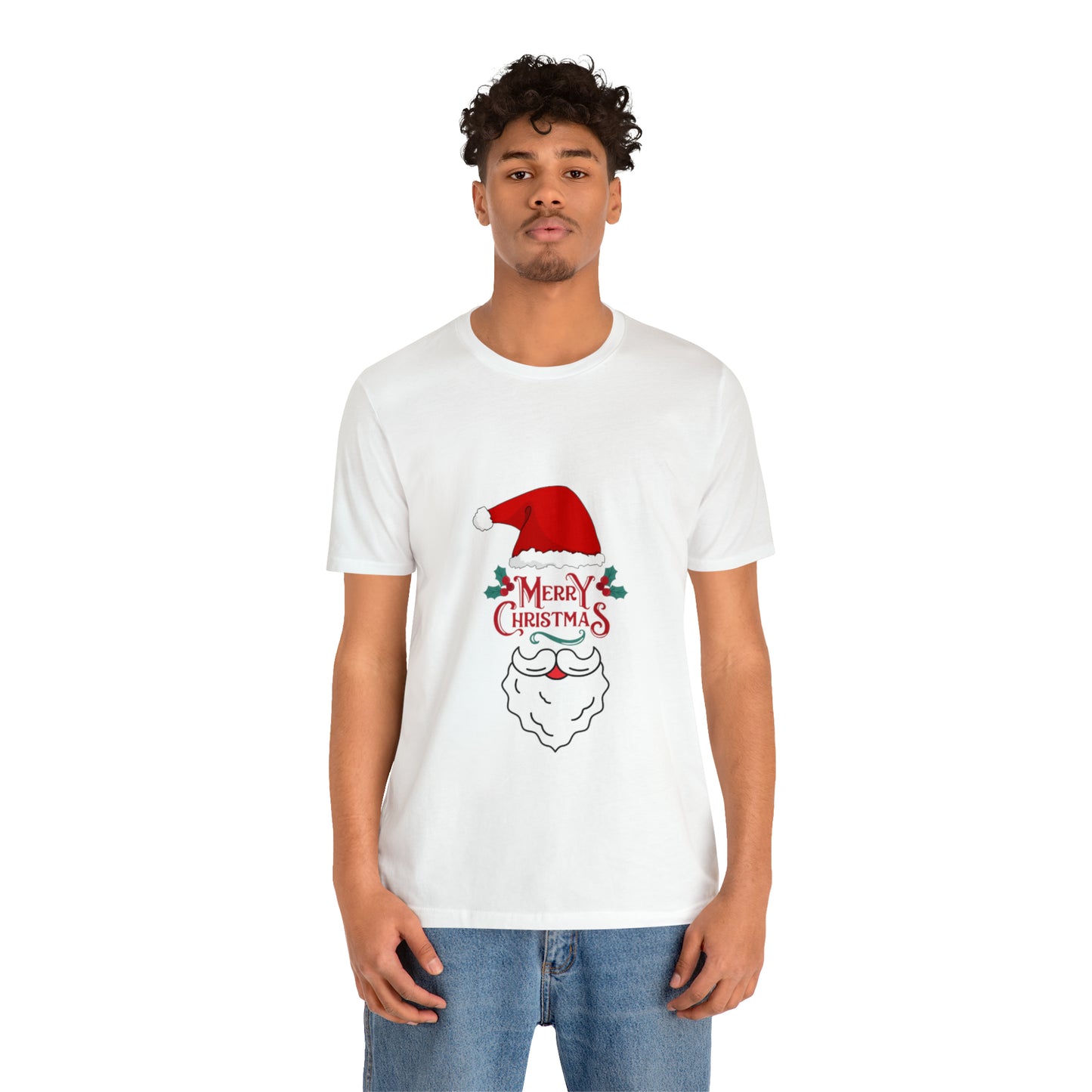 Feliz Navidad Unisex Jersey camiseta de manga corta