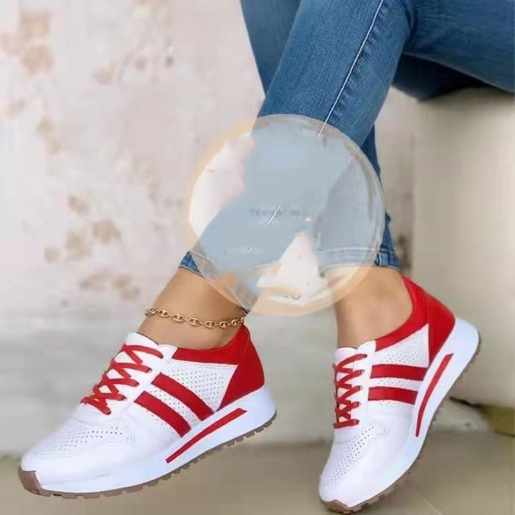 Spring And Summer Platform Wedge Casual And Comfortable European And American Breathable Shoes