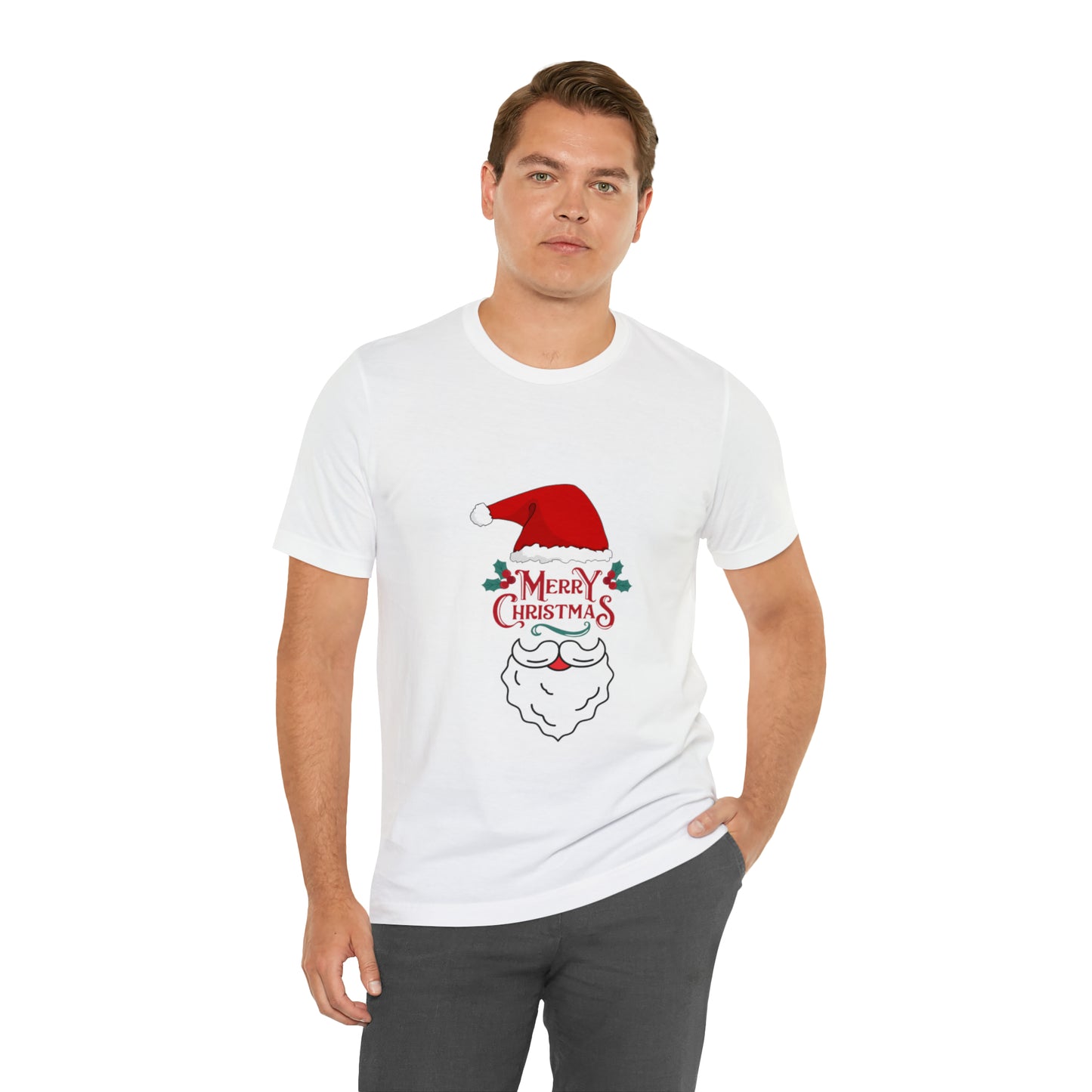 Feliz Navidad Unisex Jersey camiseta de manga corta