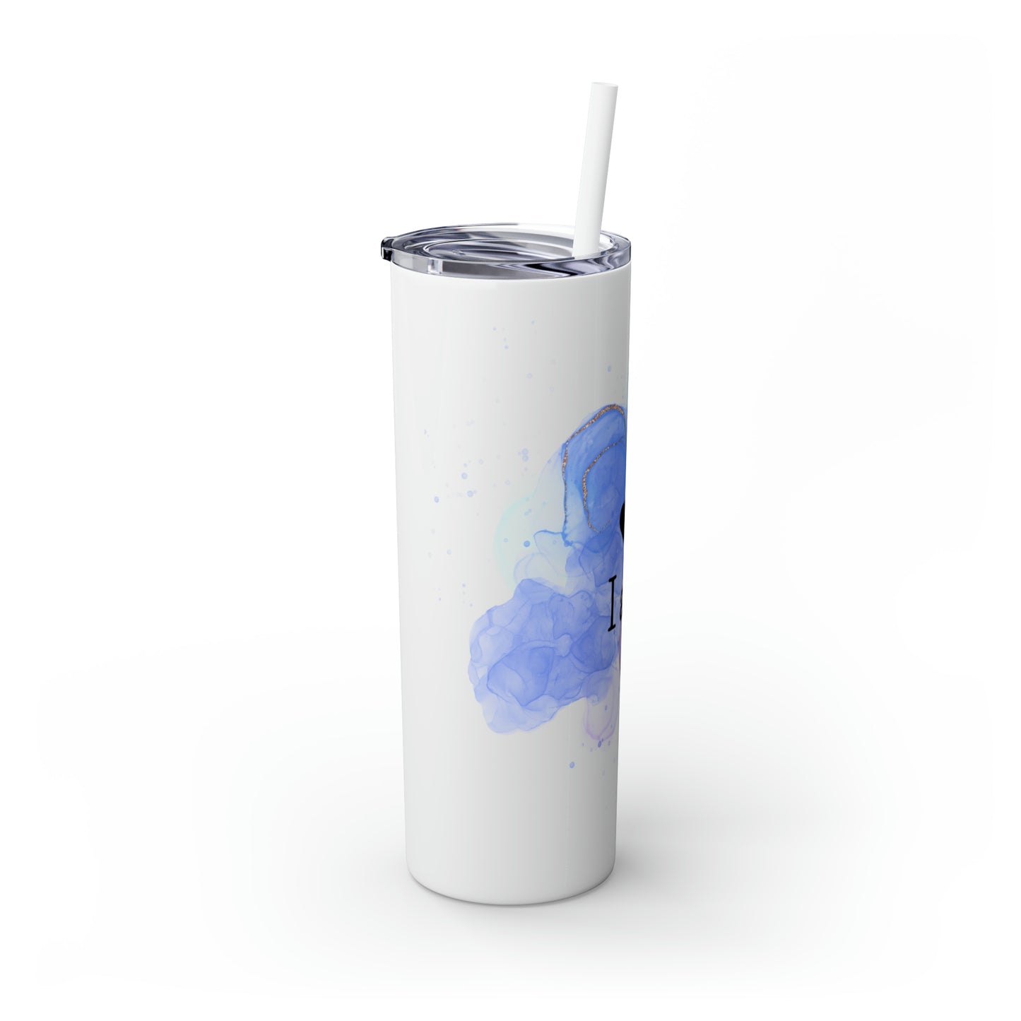 I am logo Skinny Tumbler with Straw, 20oz