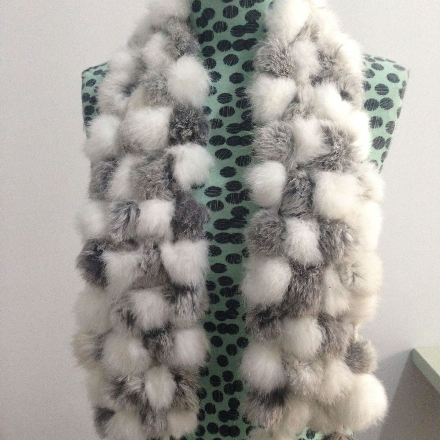 Four-row Ball Rabbit Fur Scarf