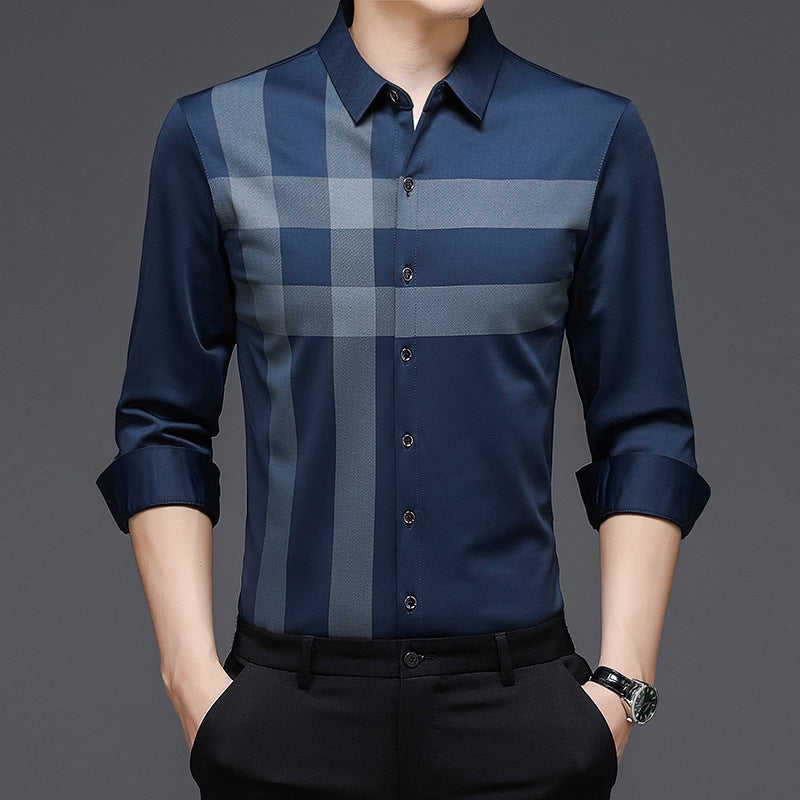 Long Sleeve Business Men's Non-ironing Shirt Breathable Stretch Shirt Men