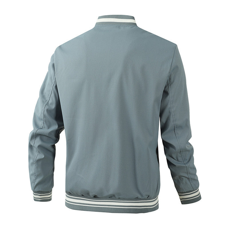 Chaqueta casual de color sólido de moda para hombre