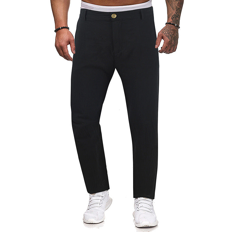 Pantalones de hombre deportivos sueltos rectos