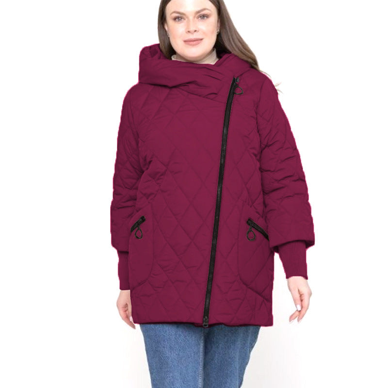 Women's Quilted Cotton Coat Mid-length Winter Clothing Coat