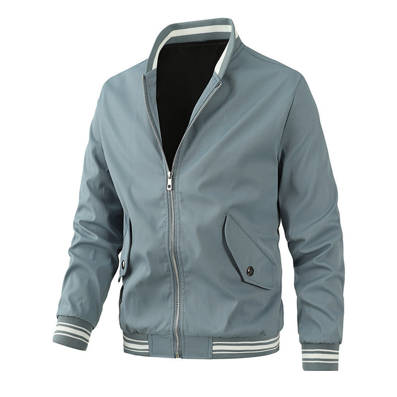 Chaqueta casual de color sólido de moda para hombre