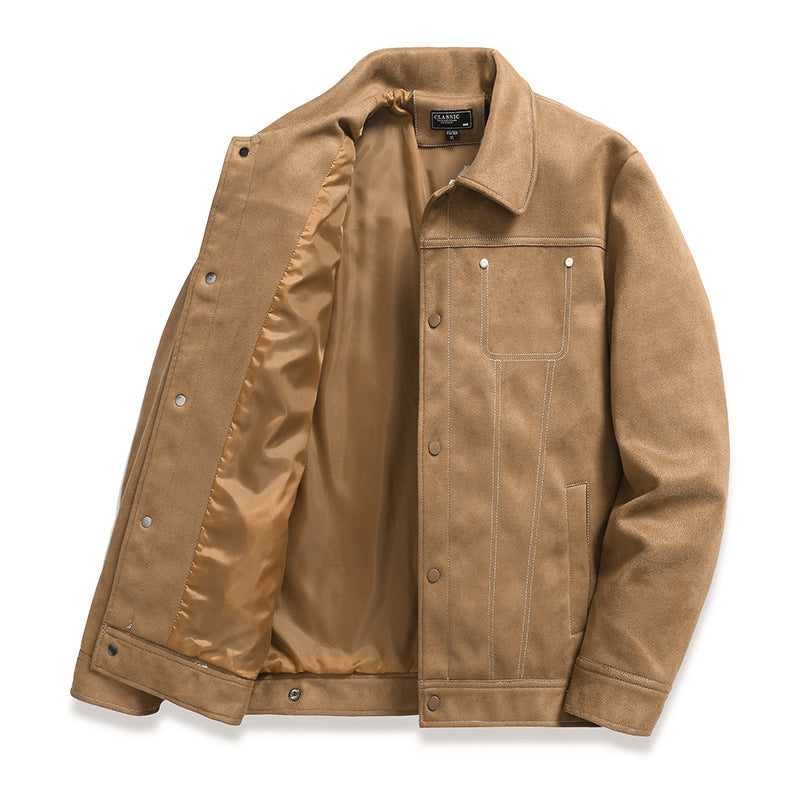 Suede Jacket Men's Fashion Brand Spring And Autumn