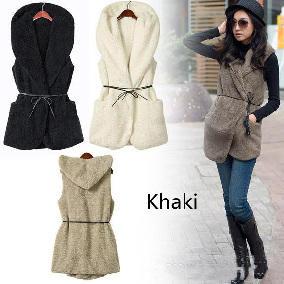 Medium-length Plush Jacket With Lamb-like Wool Warm Plus Size Vest