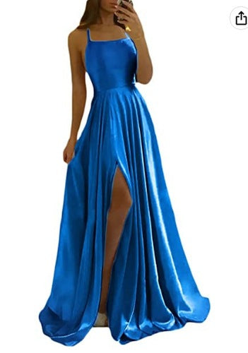 Evening Dress Prom Robe Formal  Simple Split