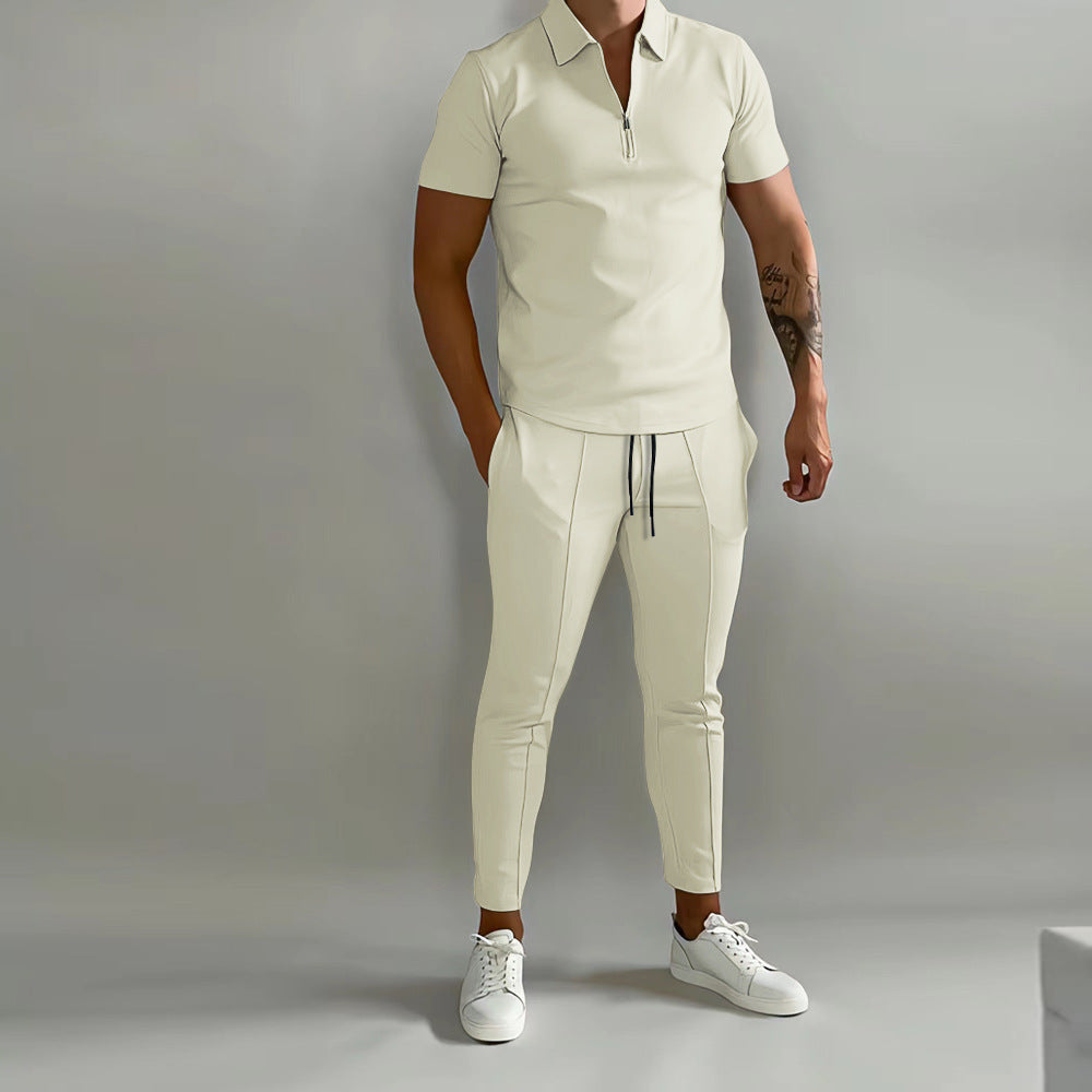 Traje deportivo informal delgado para hombre popular de verano