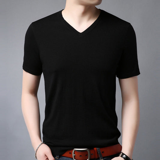 Wool Spring Short-sleeved T-shirt Men