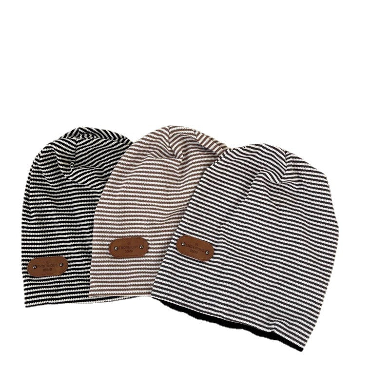 Japanese Hat Women's Autumn And Winter Wild Striped Thin