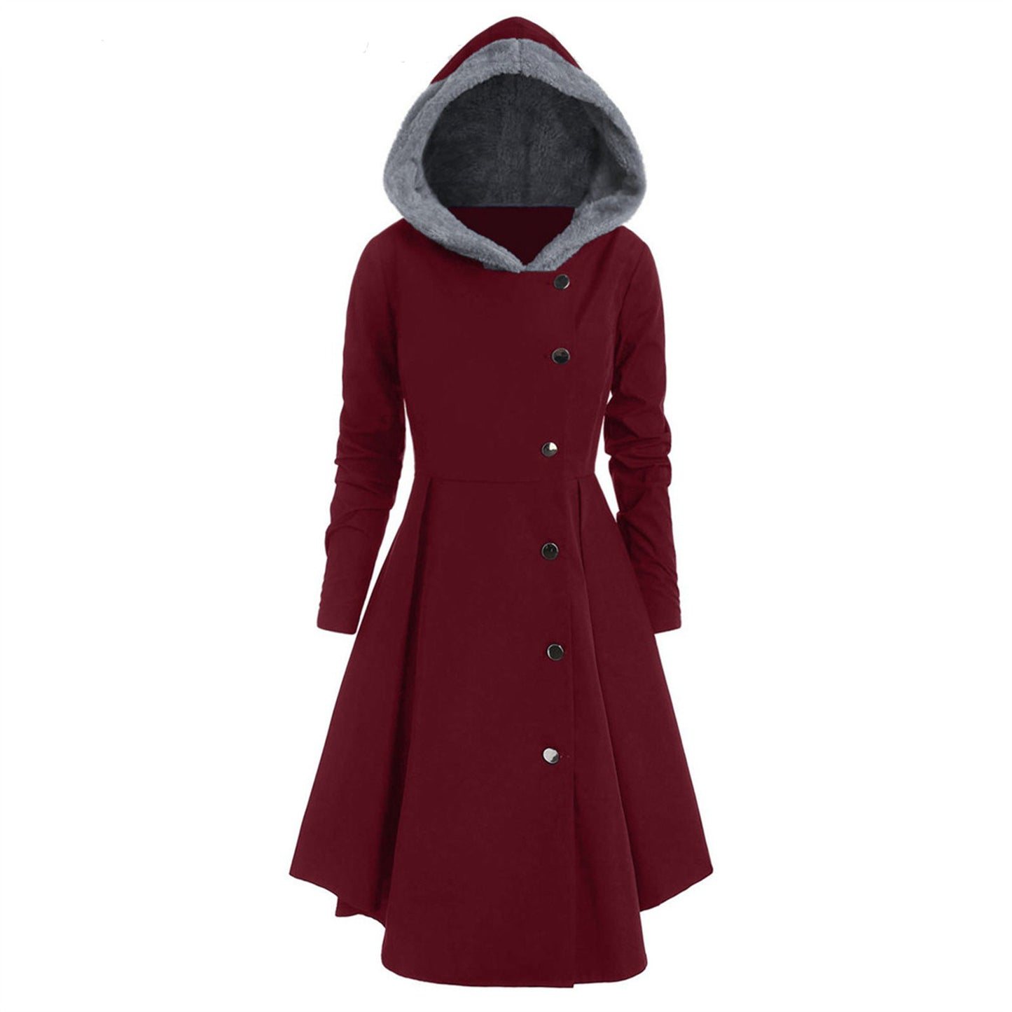 Bombshell Christmas Trench Abrigo largo con capucha para mujer Mujer