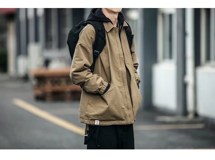 Men's Retro Loose Lapels Jacket Casual Coat