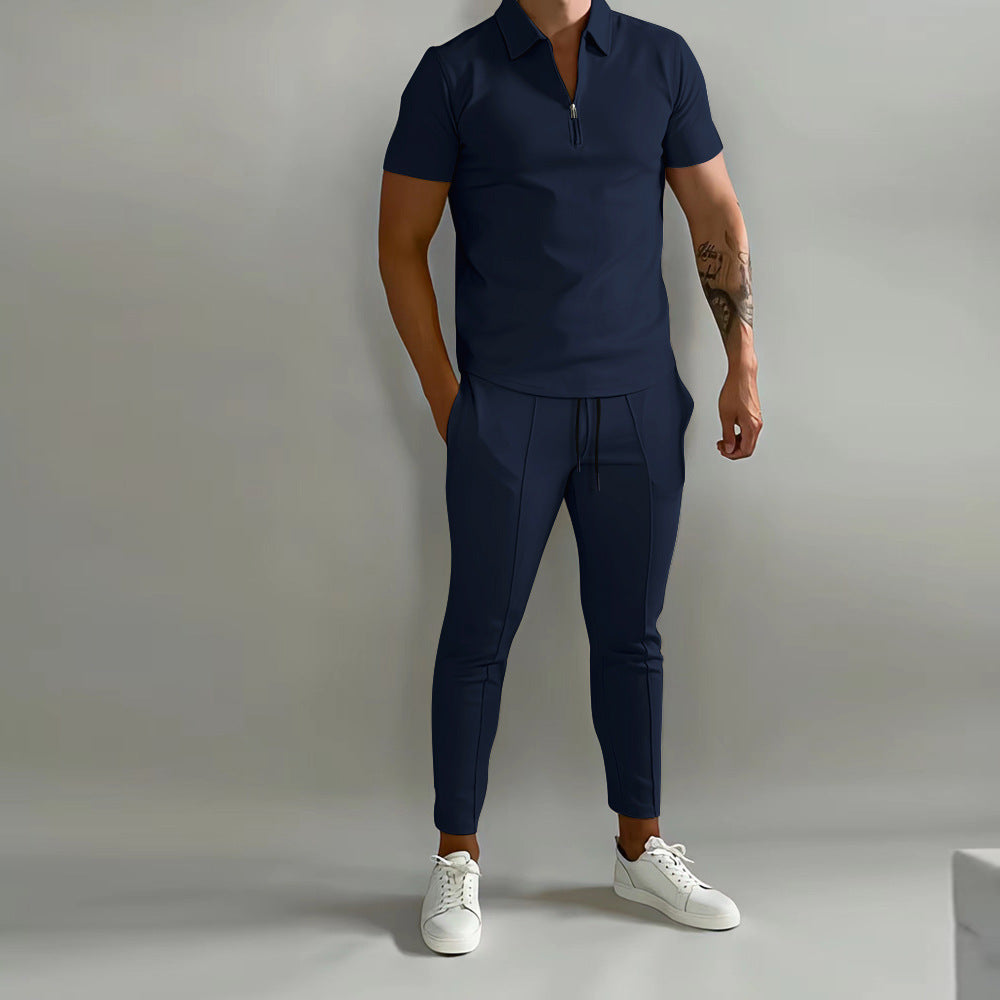 Traje deportivo informal delgado para hombre popular de verano