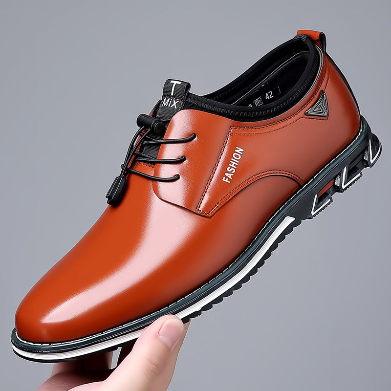 Zapatos de cuero casuales de talla grande para hombre