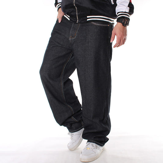 Pantalones de talla grande para hombre Pantalones de skate sueltos con estampado hip-hop