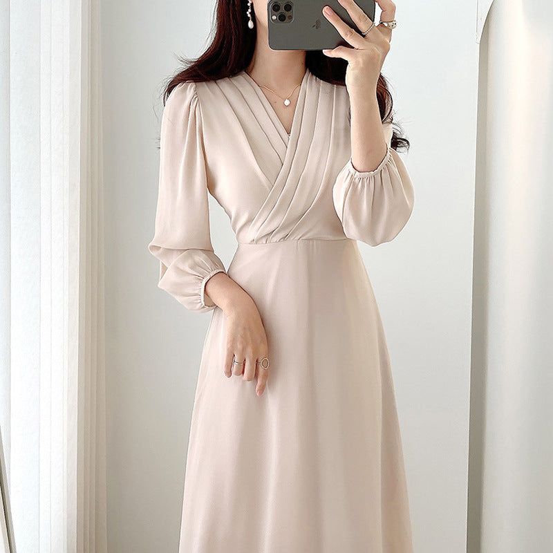 Adult Lady Like Woman Lightly Mature Temperament Long Dress Women