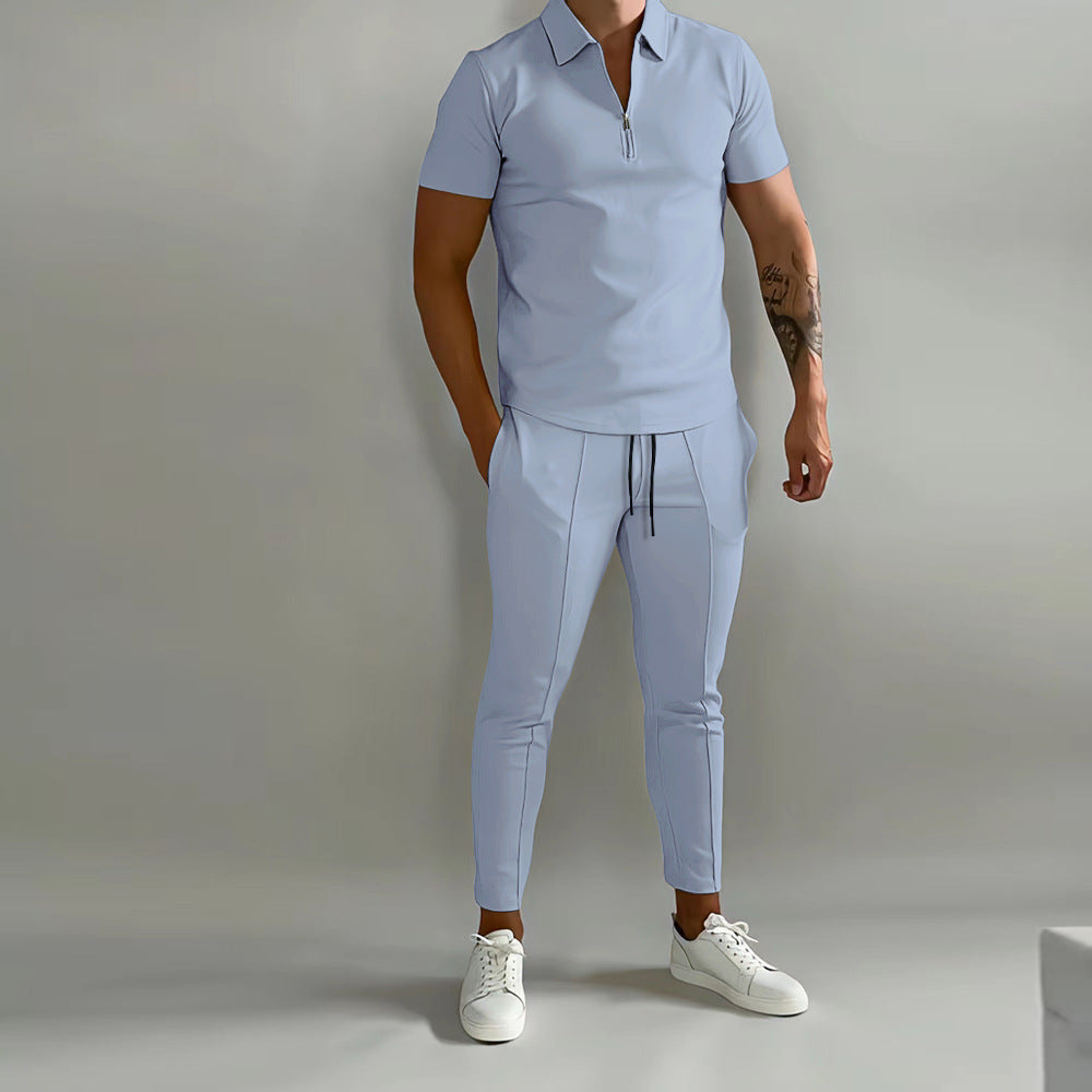 Traje deportivo informal delgado para hombre popular de verano