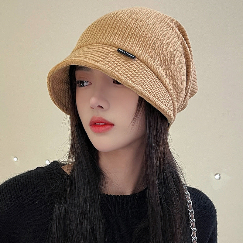 Gorro tipo jersey adelgazante de moda cálida a juego