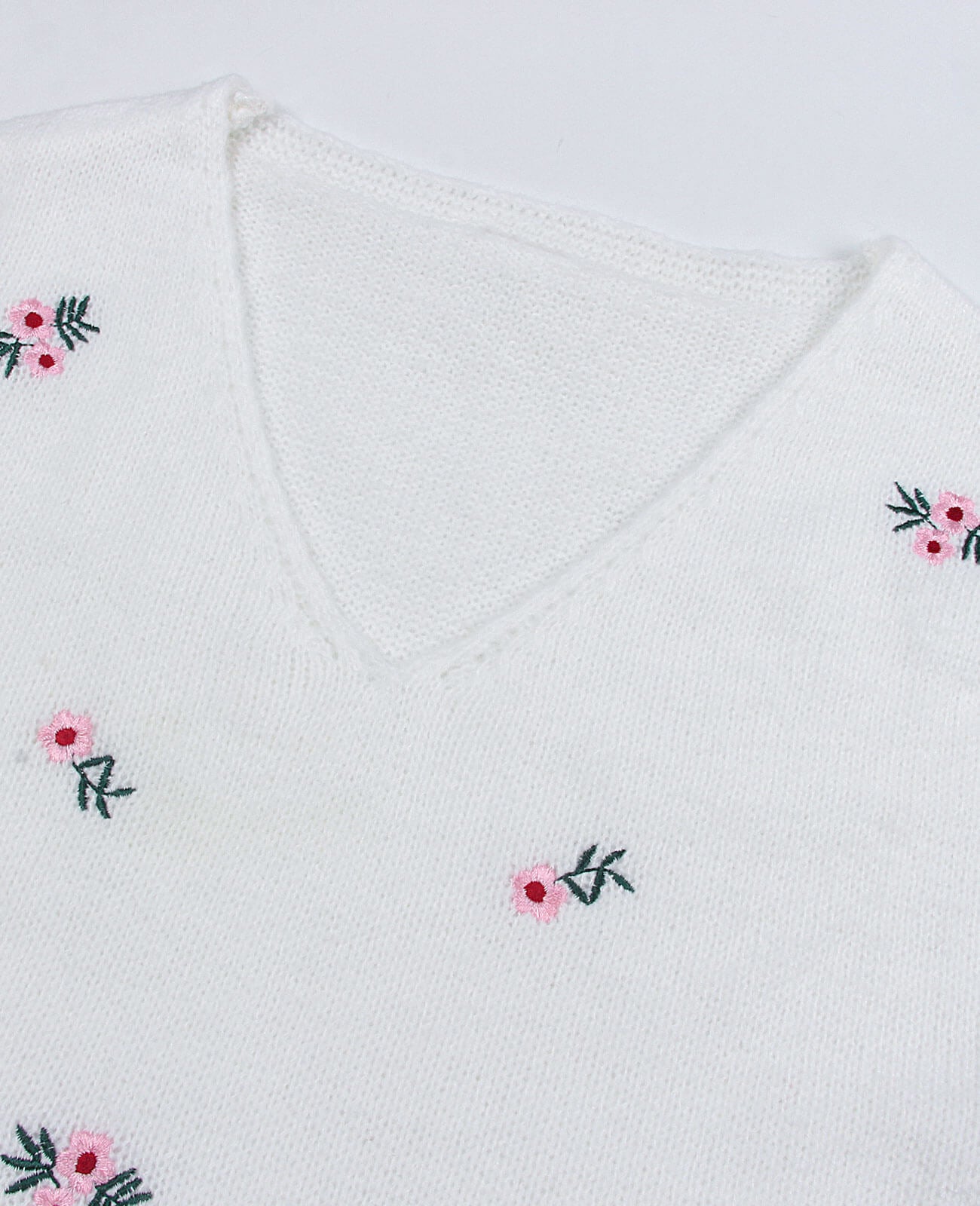 V-neck Pullover Beautifully Embroidered European And American Sweater Woman