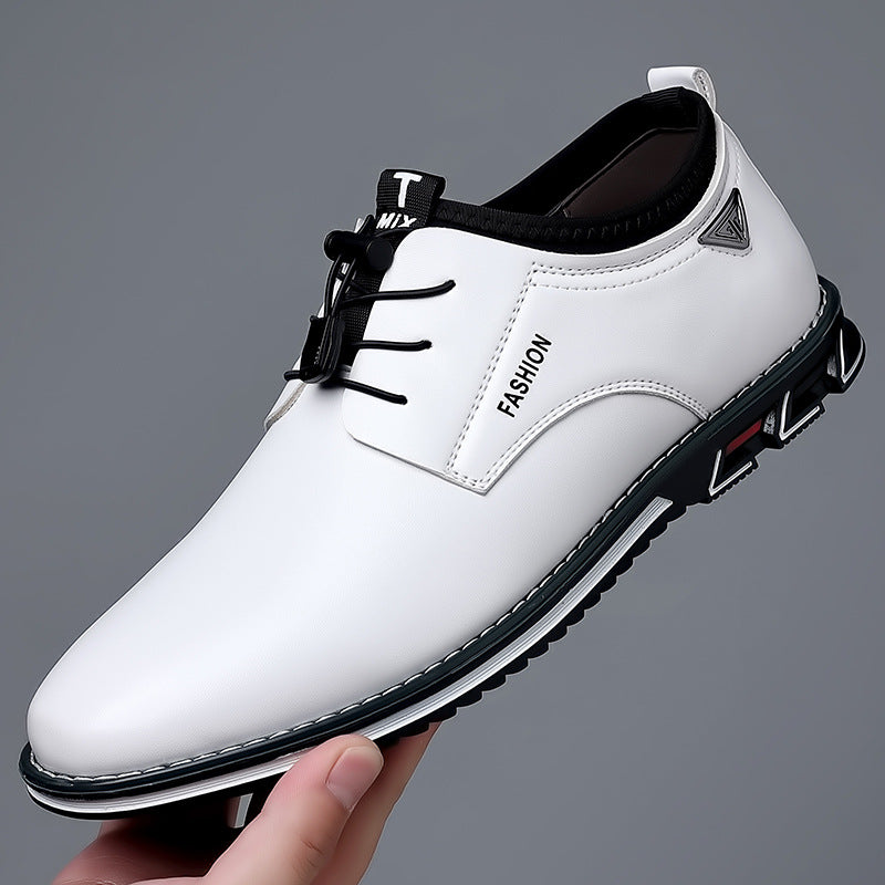 Zapatos de cuero casuales de talla grande para hombre