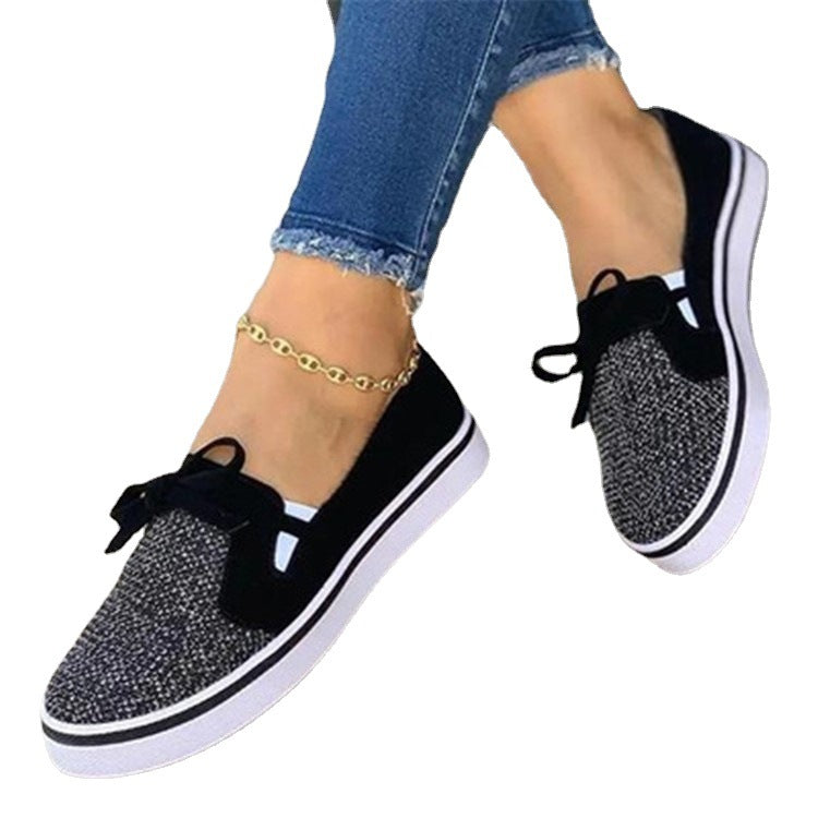 Fall New Flat Shoes Female Low Top Shallow Mouth