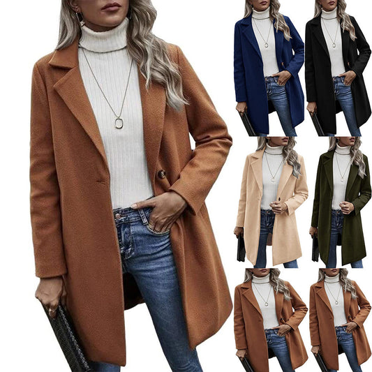 Long Sleeve Loose Tweed Jacket